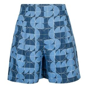 New MaxMara High Waist Geometric Blue Shorts